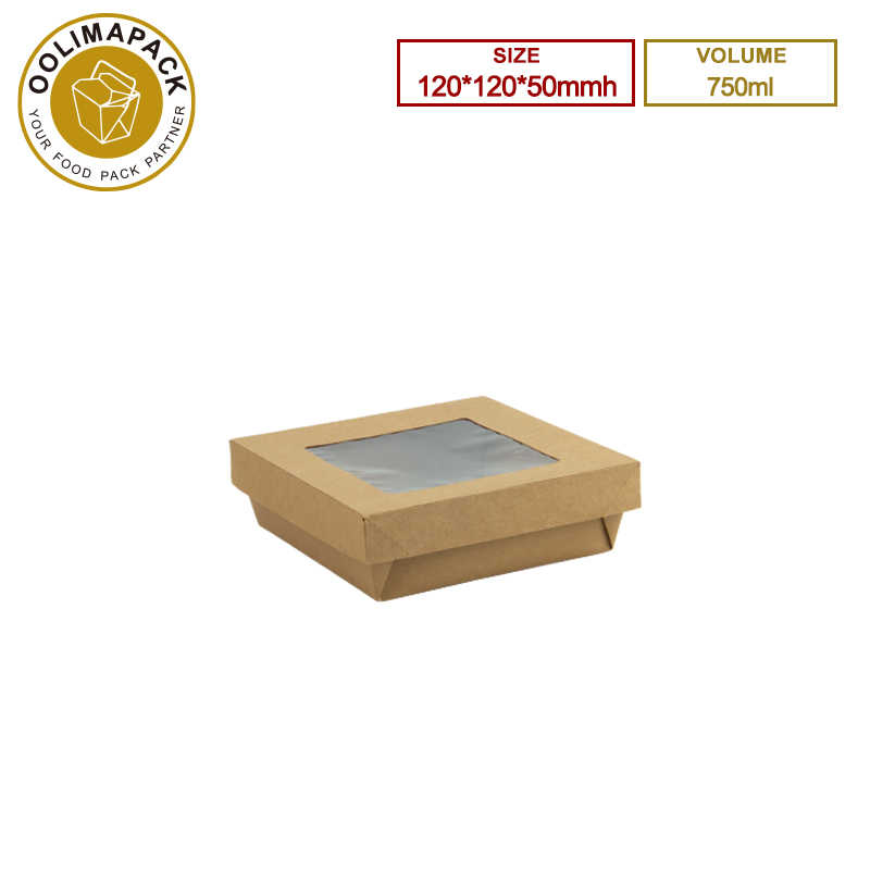 120*120*50mmh 750ml Square Take Away Box