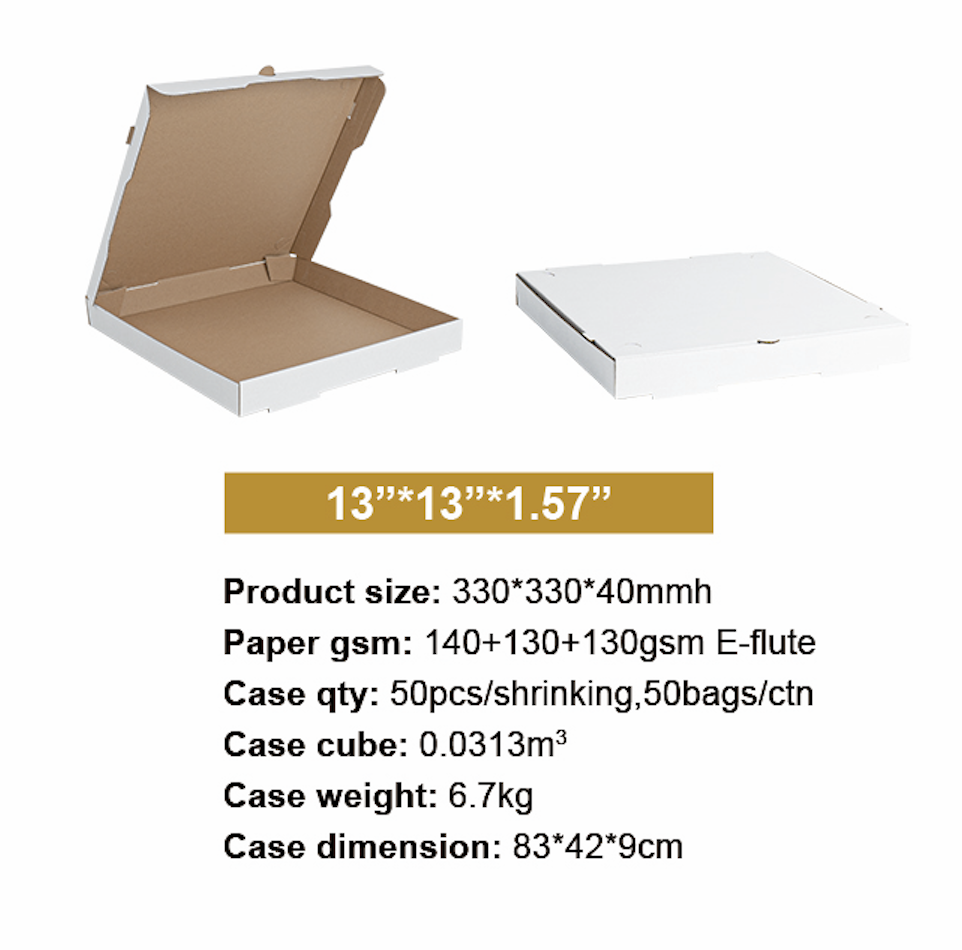 13”*13”*1.57”Pizza box manufacture