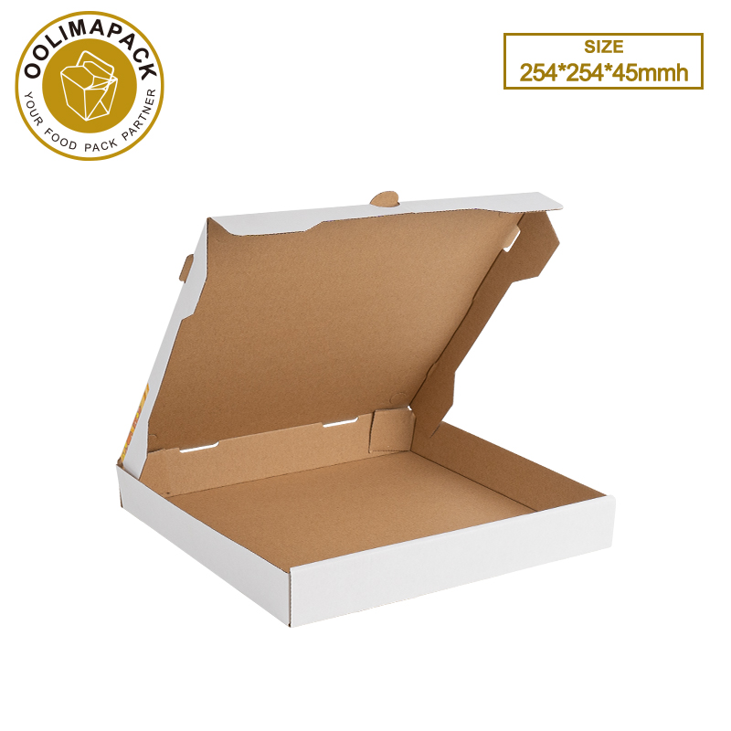 254*254*45mmh  White E-Flute Pizza Box