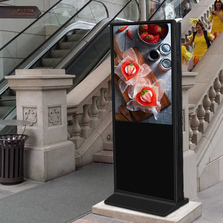 جهاز إعلانات LCD أندرويد بقاعدة أرضية بحجم 49 بوصة