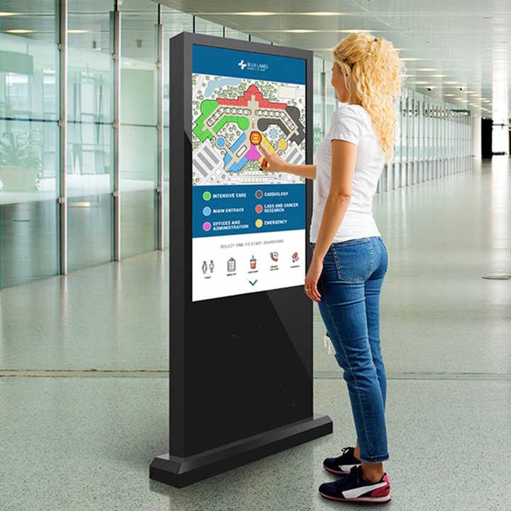32-duim Multi-Touch Interaktiewe Reklame Masjien met 1080P/4K HD Vertoning & Android/Windows Stelsel Ondersteuning
