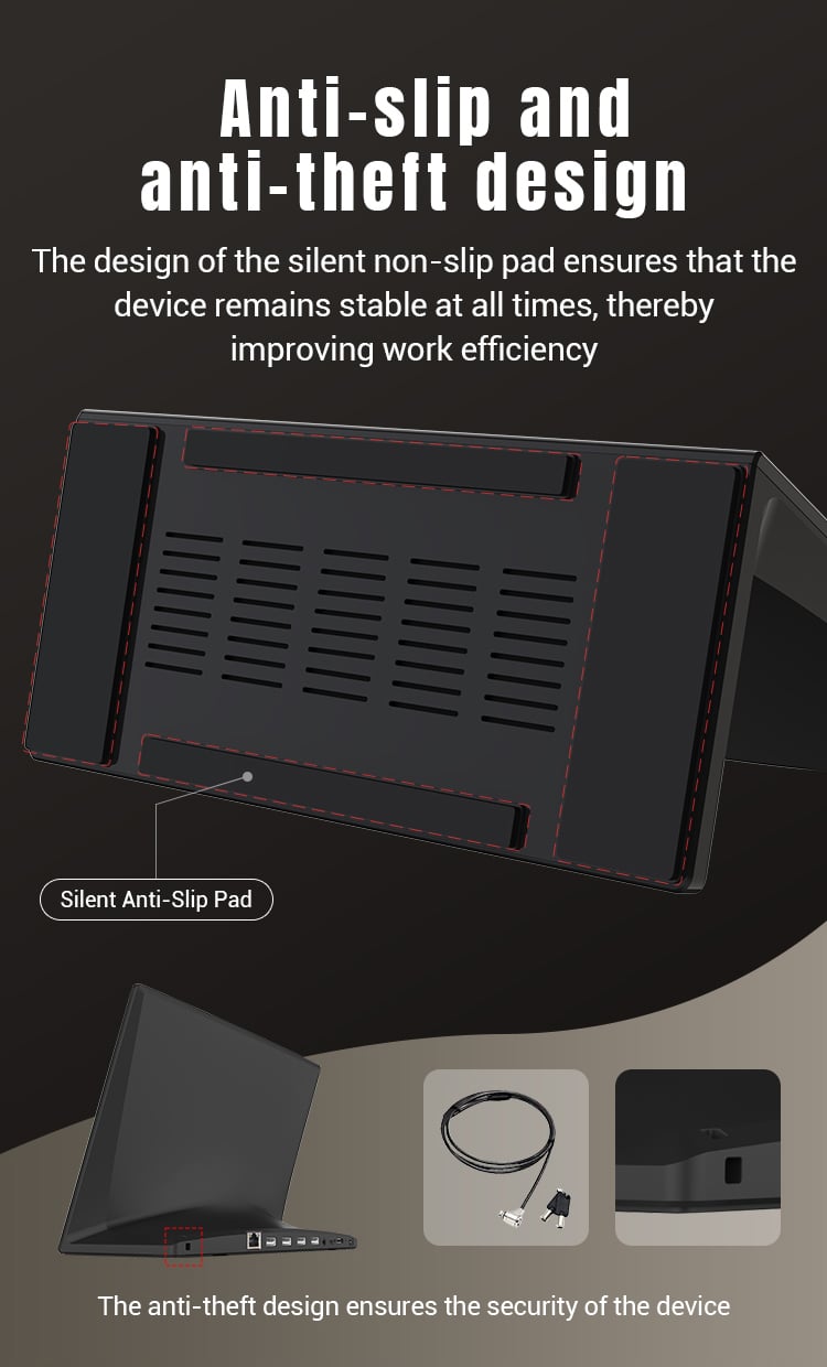 173 inch l shaped android restaurant ordering tablet with poe  nfc for efficient self service-3