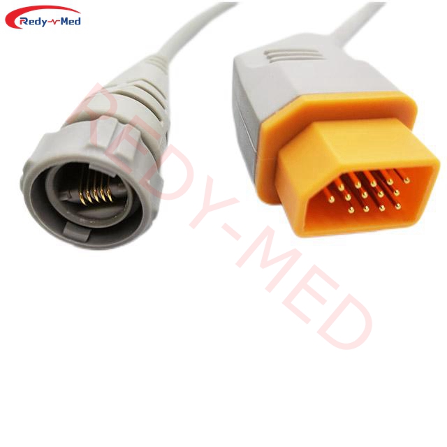 Compatible With Nihon Kohden BSM-2300, BSM-6000 series, BSM-6301K, BSM-6501K, BSM-6701K, BSM-9101K, Life Scope J, Life Scope TR IBP Cable