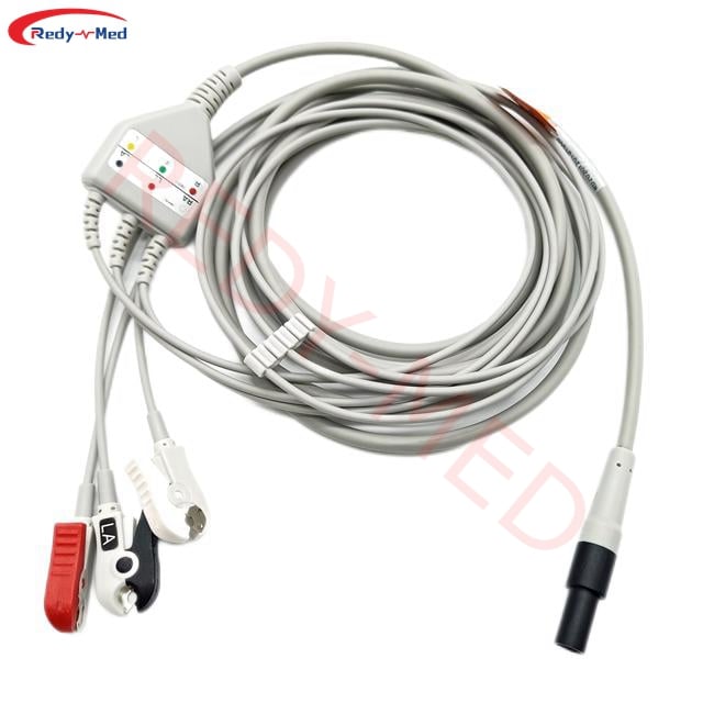 Compatible With Welch Allyn Propaq LT 3 Lead One-Piece ECG Cable