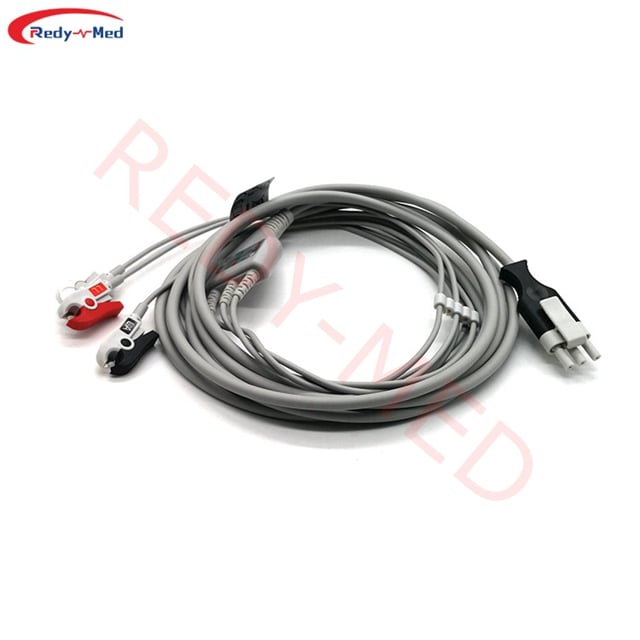 Compatible With Primedic XD30 XD100 Defimonitor One-Piece 3 Lead ECG Cable