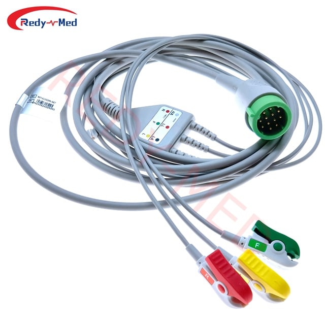 Compatible With Medtronic Physio Control Lifepak 11,12,15,20,20E One-Piece ECG Cable
