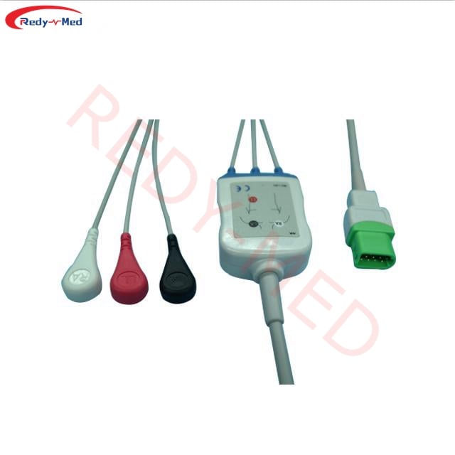 Compatible With Mindray＞ Datascope Passport V, V12, V21 One-Piece 3 Lead/5 Lead ECG Cable