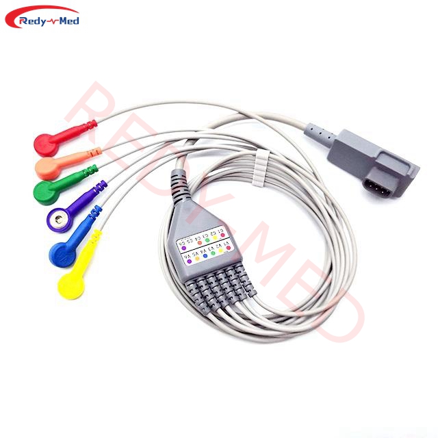 Compatible With Medtronic Physio Control Lifepak 11,12,15,20,20E 6 Lead ECG Leadwire