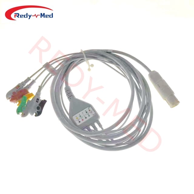 Compatible With Primedic Defibrillator DM10 One-Piece 4 Lead ECG Cable