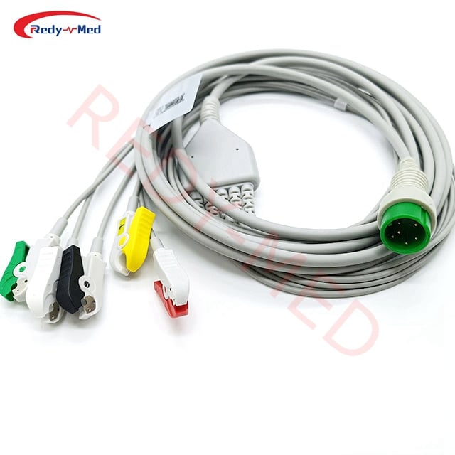 Compatible With Creative K12 One-Piece 3 Lead/5 Lead ECG Cable