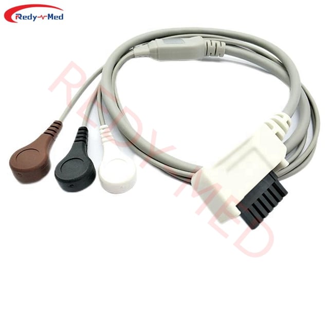 Compatible With NorthEast DR200 3 Lead Holter Cable
