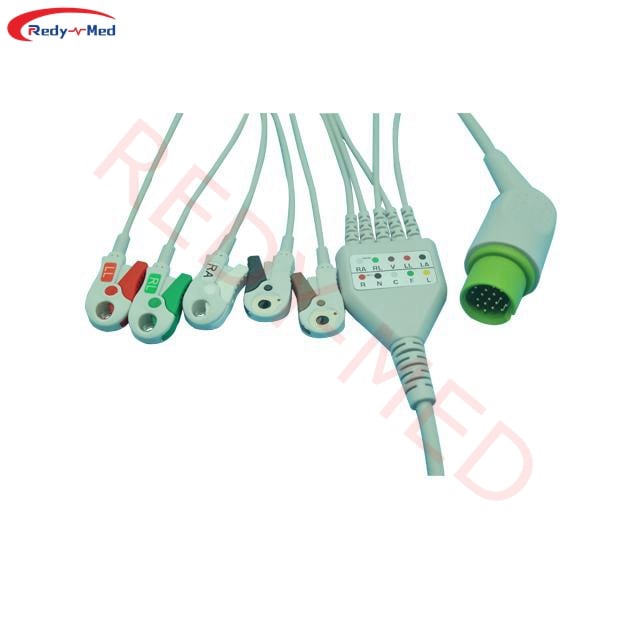 Compatible With Spacelabs Ultraview SL 3 Lead 5 Lead One-Piece ECG Cable
