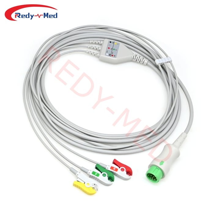 Compatible With Mindray BeneView T5 iMEC 15 3 Lead 5 Lead One-Piece ECG Cable