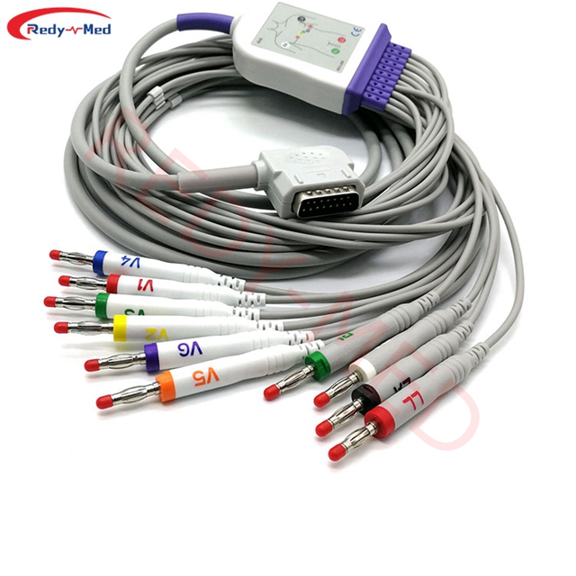 Compatible With Kenz 108, 109, 110, 1210, 1211, 601, Cardico 302 10 Lead EKG Cable