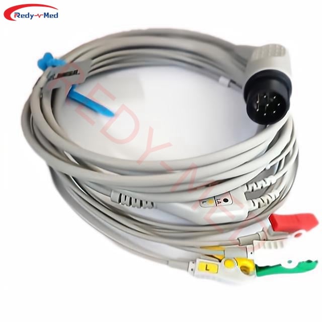 Compatible With Nihon Kohden OEC-6102A OEC-6105A OEC-6120A, OEC-6120J, OEC-6120K One-Piece ECG Cable