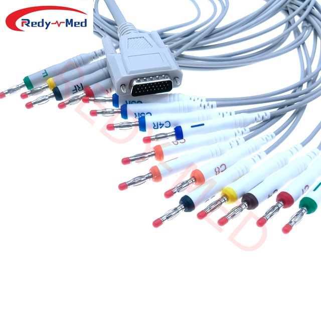 Compatible With Zoncare iMAC 1800 digital 18 Lead EKG Cable