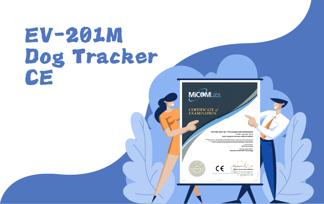 Eview's EV-201M Dog Tracker Achieves CE Certification, Enhancing Global Market Presence