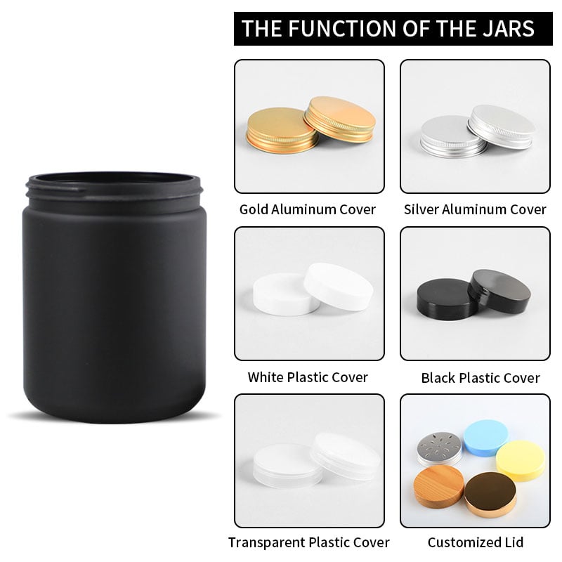 frosted soft touch hdpe plastic jars for face mask body butter 300ml 1000ml-2