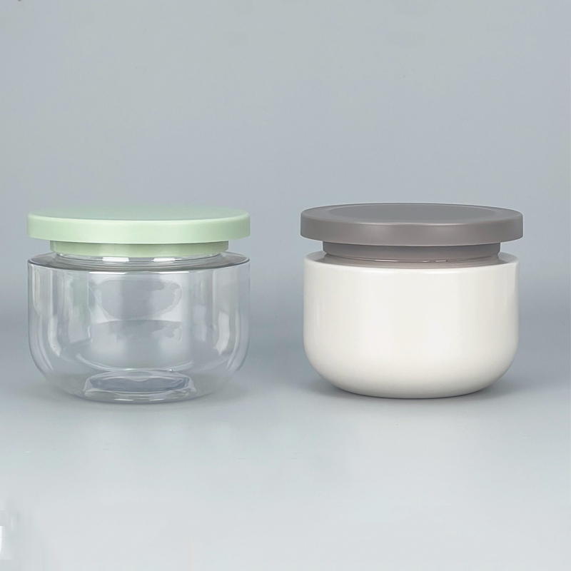 8oz PET Wide Mouth Shea Butter Plastic Jar for Cosmetic Body Scrub Cream