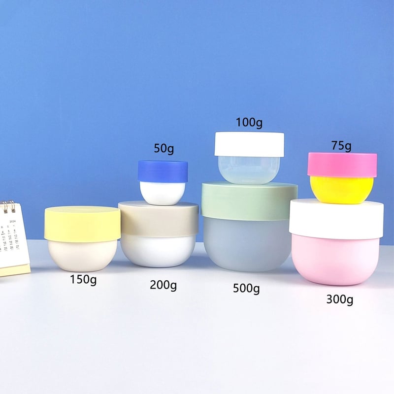 50-500g Plastic PP Cosmetic Jar for Body Butter Hair Mask Skin Care Cream
