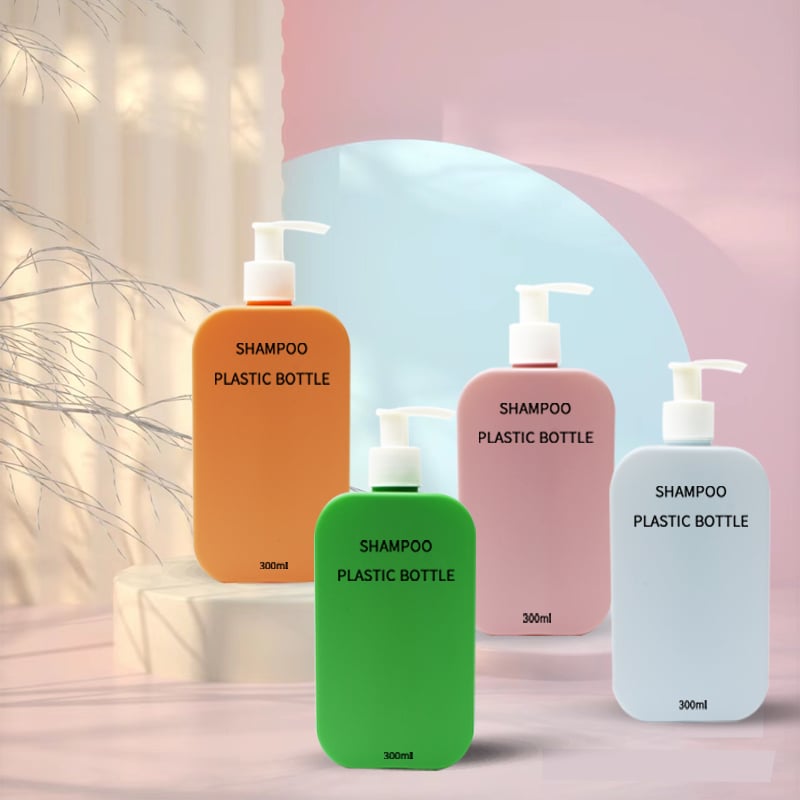 Custom Square HDPE Shampoo Lotion Pump Bottle – Plastic Matte Soft-Touch Empty Shampoo Bottle Manufacturer