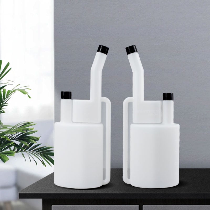 Custom HDPE 500ml Twin Neck Chemical Liquid Bottle with Measuring Line