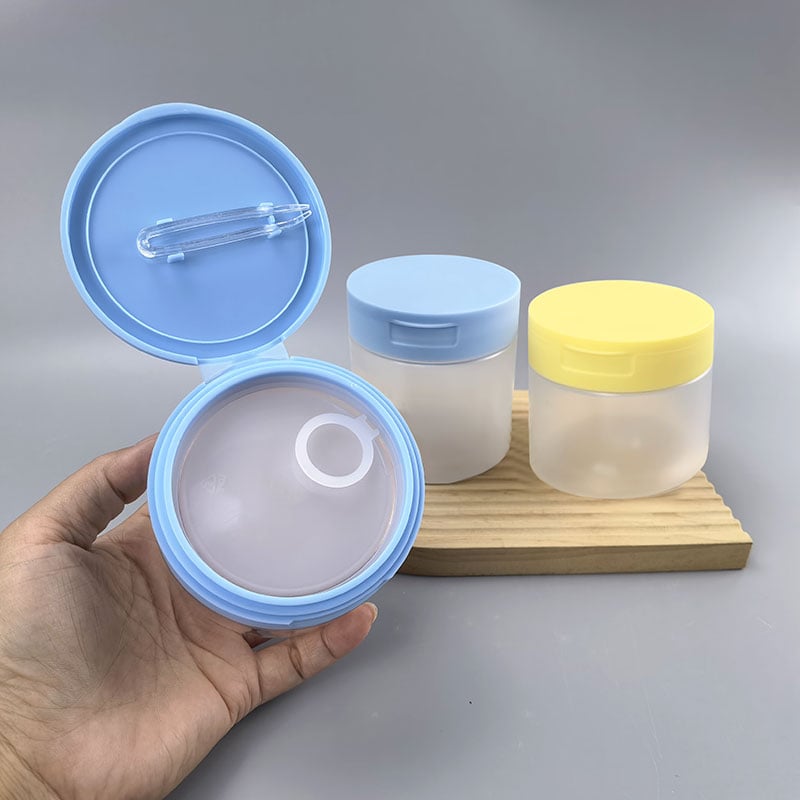 200ml 300ml 350ml PET Csometic Jar with Tweezers for Face Mask Cream