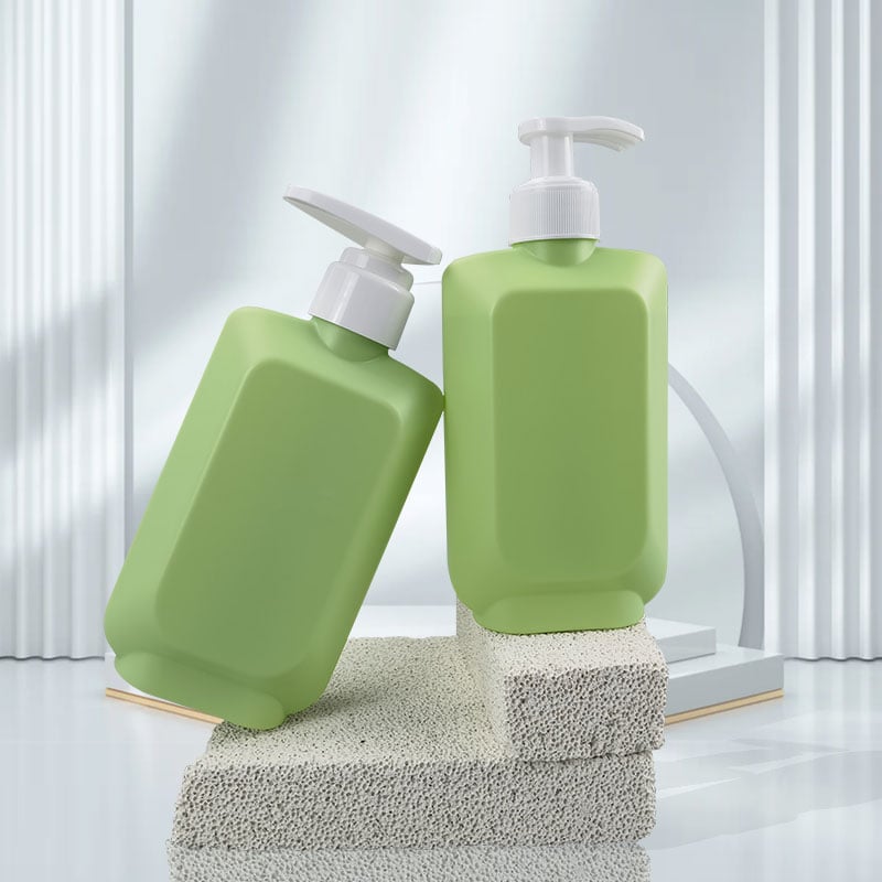 OEM 300ml HDPE Rectangle Plastic Lotion Bottle Packaging for Shampoo Shower Gel