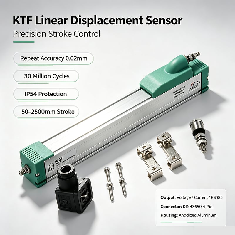 Capteur linéaire de déplacement KTF pour commande précise de presse hydraulique
