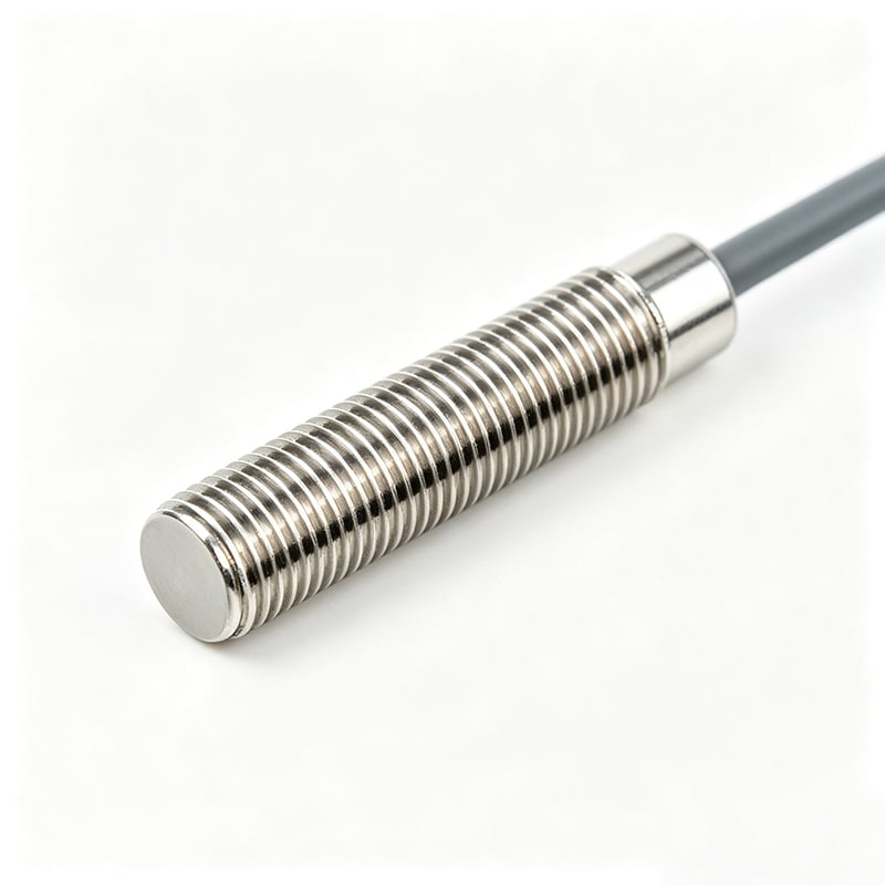Capteur de proximité capacitif cylindrique M8, 1 mm, blindé, IP67, en acier inoxydable, protection contre les courts-circuits, CC 10–30 V, 100 Hz