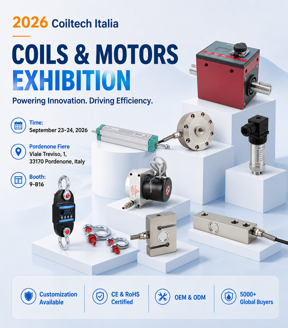 Meet SOP at Coiltech Italia 2026: Sensor Solutions for Position, Force, Torque and Weighing Applications
