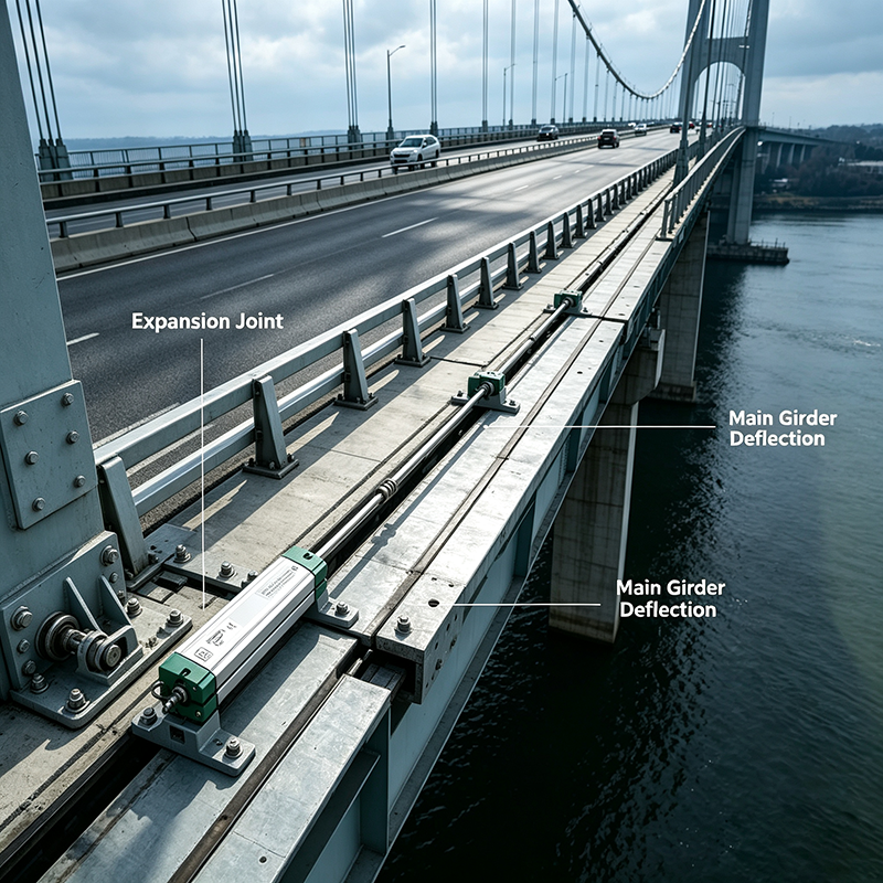 Application du capteur linéaire de déplacement KTC dans la surveillance des ponts