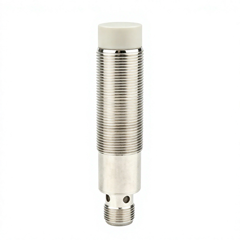 Interrupteur de proximité inductif cylindrique non blindé à longue portée M18, détection de 8 à 16 mm, sortie NPN/PNP, contact NO/NC, tension 10-30 VCC, étanchéité IP67, corps en laiton, câble de 2 m, pour bande transporteuse