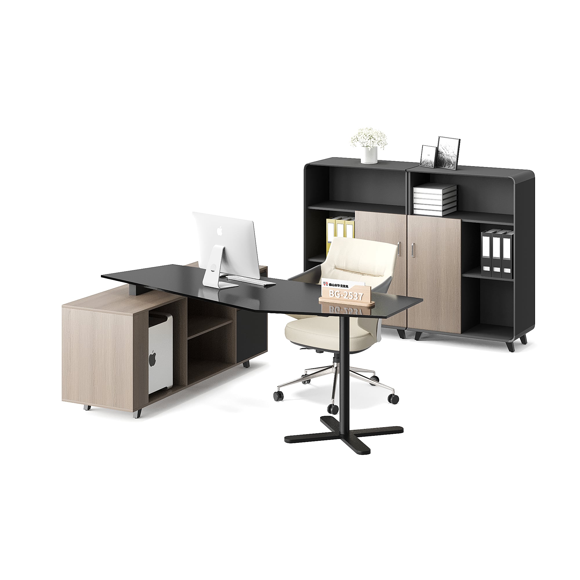BG-2537 Executive Desk with Cross-Base Support