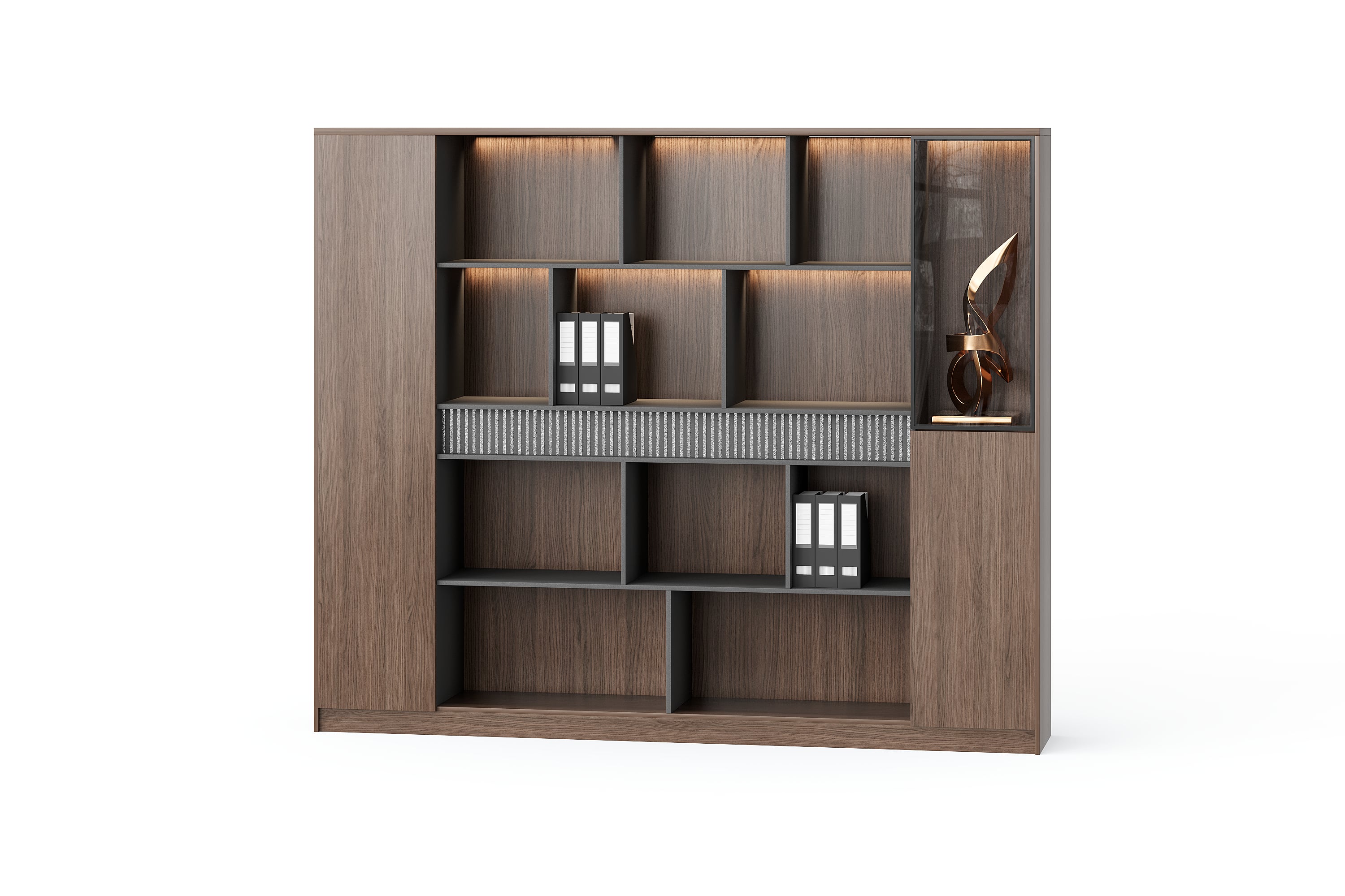 BG-2589B Tall Office Cabinet with Open Shelves