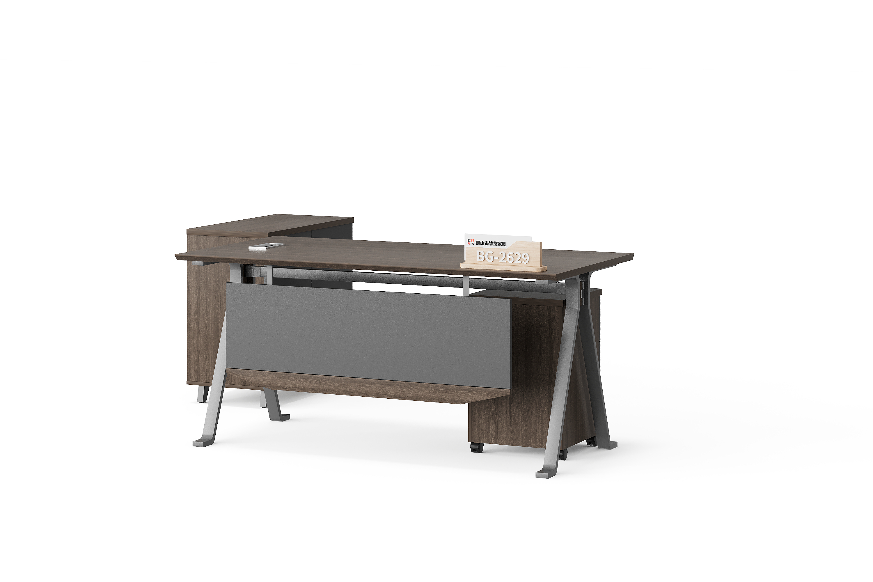 BG-2629 Executive Office Desk with Angled Frame Legs
