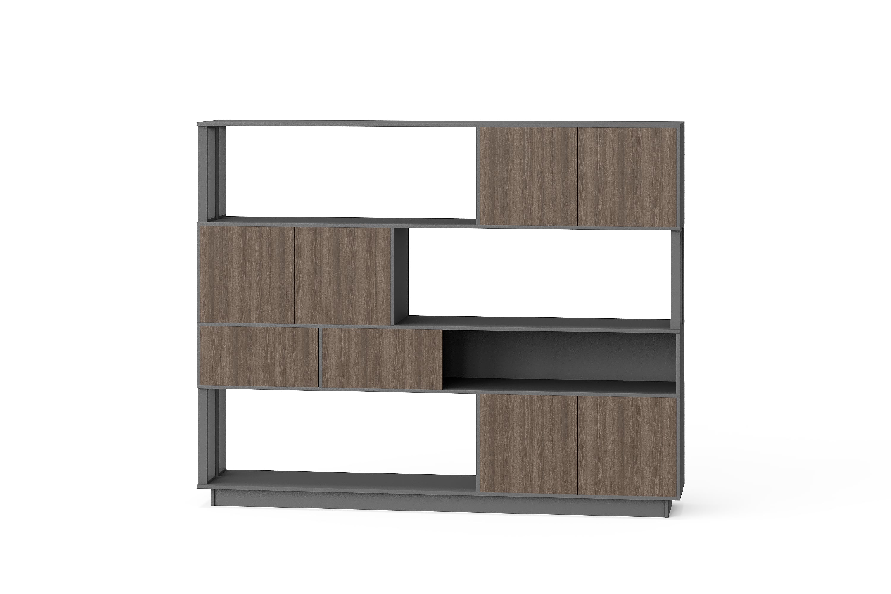 BG-2634B Office Cabinet with Alternating Open Compartments