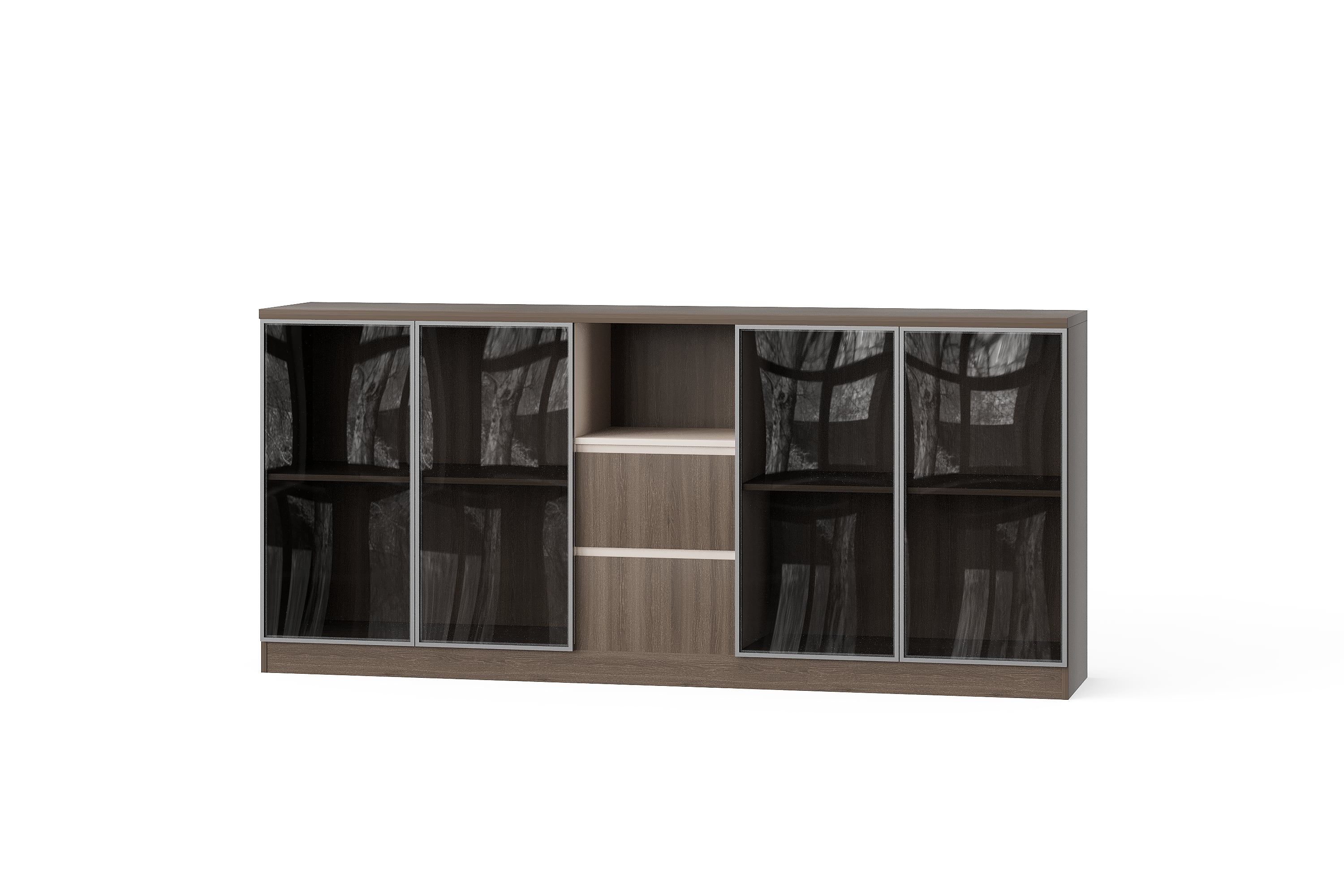 BG-2625B Low Office Cabinet with Framed Panels