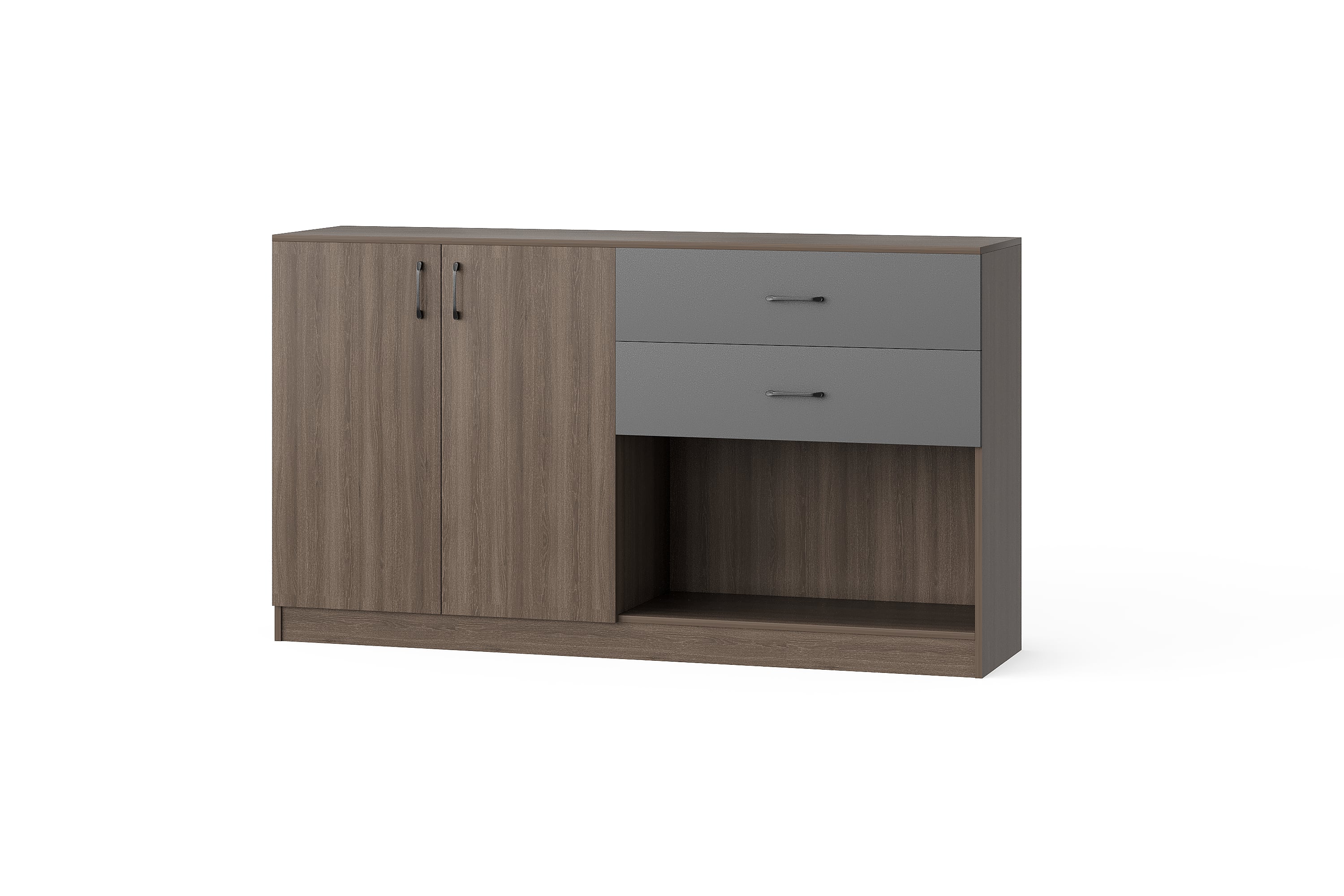 BG-2635B Low Office Storage Cabinet with Open Bay