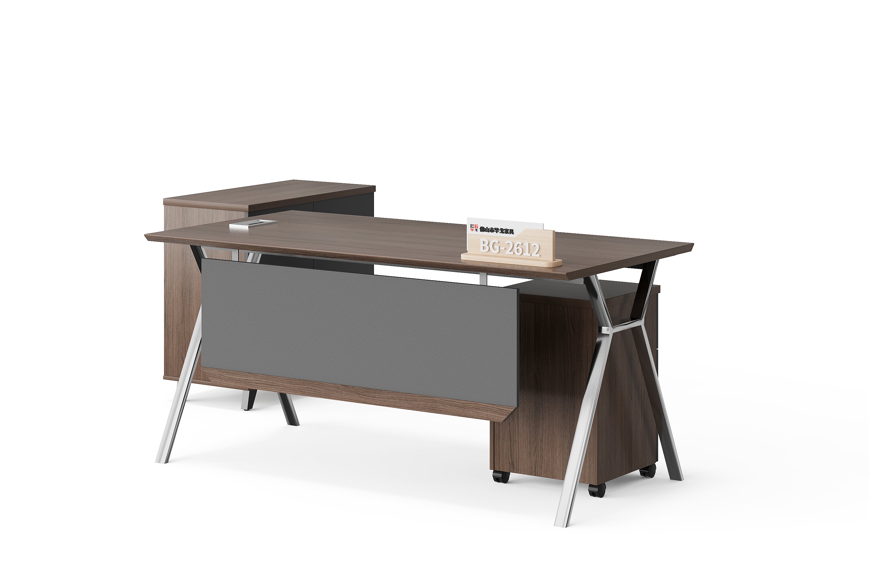 BG-2612 Executive Office Desk with Angular End Frames