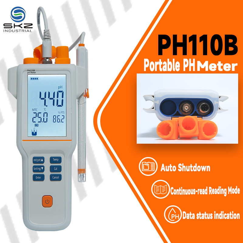 NIST Auto-Recognition & 1-2 Point Calibration: PH110B Economic pH Meter for Food & Beverage Labs