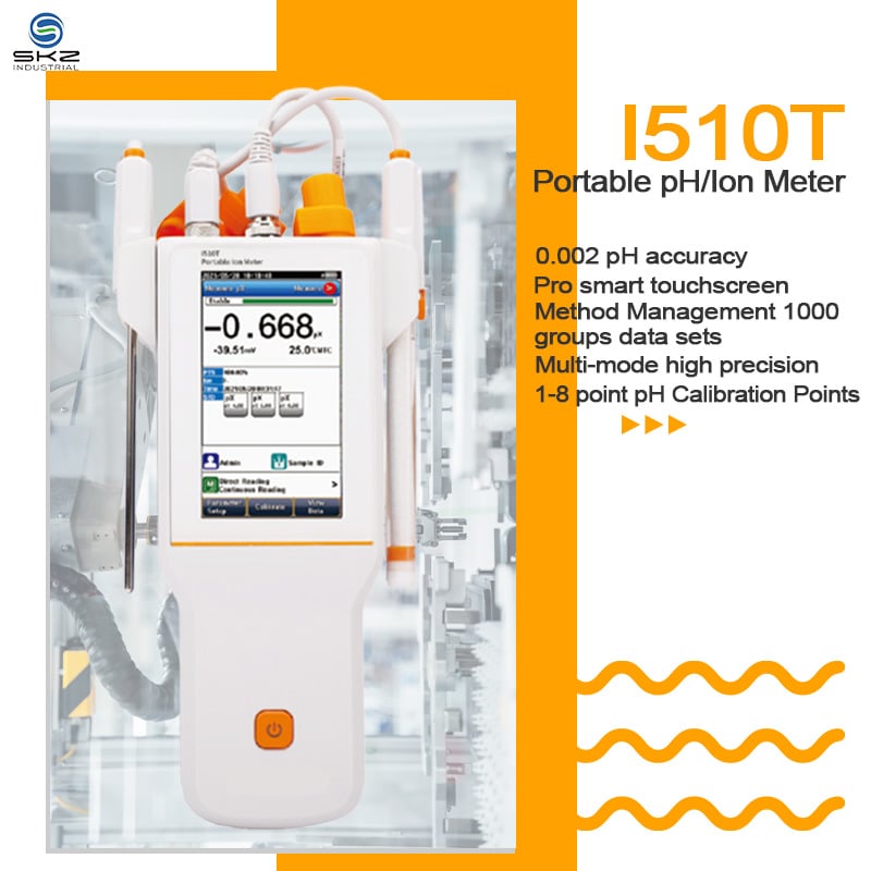 I510T Portable pH/Ion Meter: Lab-Grade Precision with Smart Calibration & Data Management