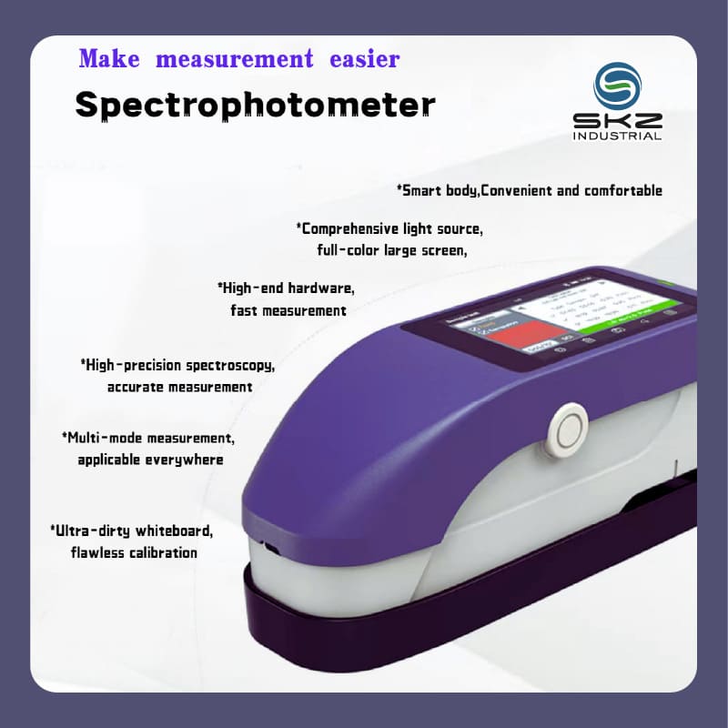 Lab toerusting Draagbare Spektrophotometer Met Groot Grootte Volle Kleur LCD Display