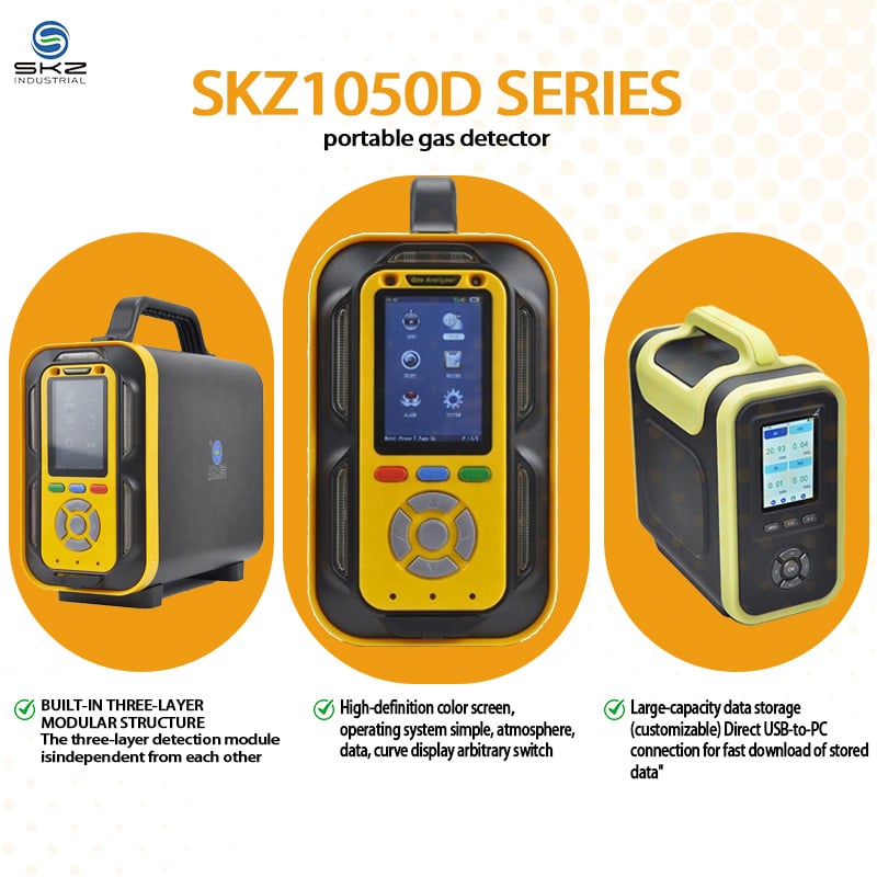 SKZ2050 Series Portable Gas Detector: Comprehensive Protection with Smart Display & Mass Data Storage