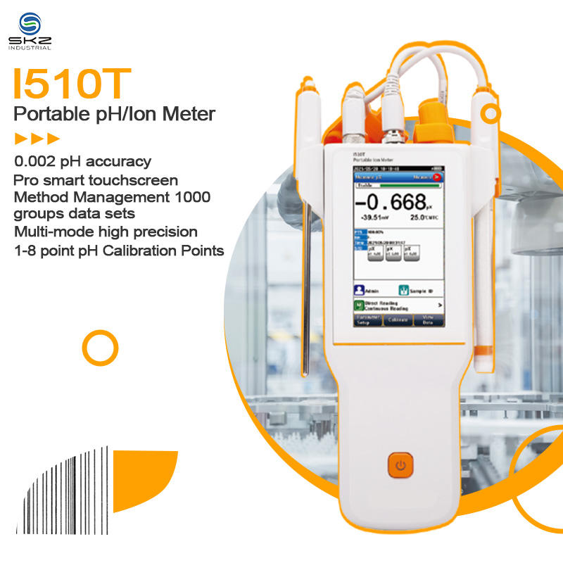 مقياس درجة حموضة I510T: جهاز عالي الدقة مع معايرة متقدمة وإدارة البيانات