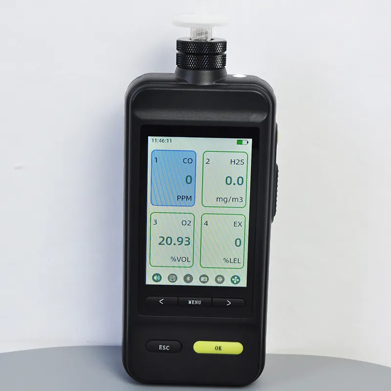 Détecteur de gaz portable facile à transporter Analyseur de gaz avec écran couleur de 3,5 pouces | SKZ1050E