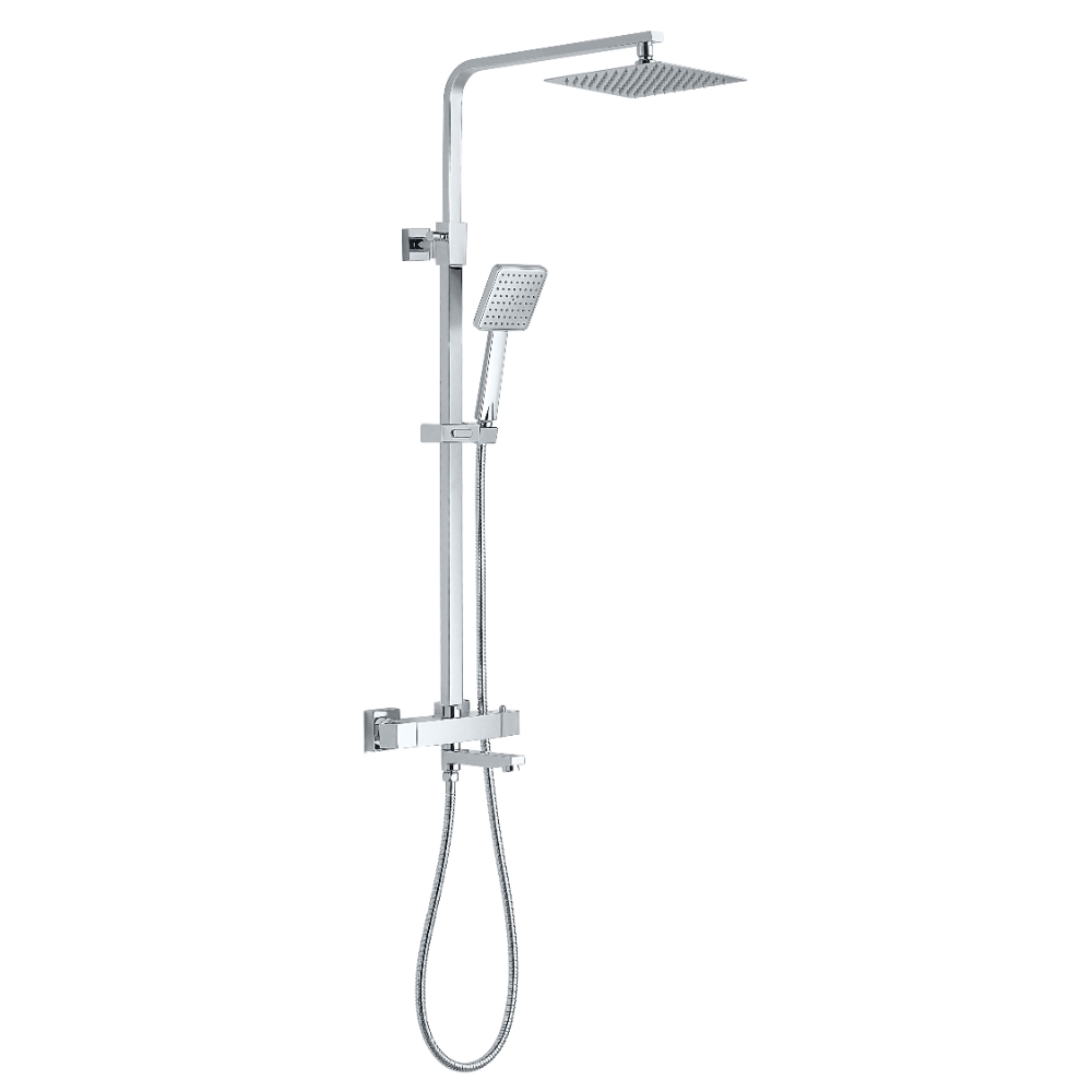 Ensemble de douche thermostatique carré K119N chromé
