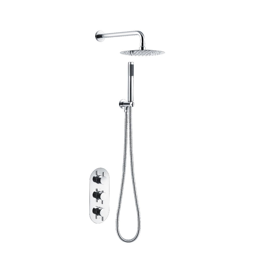 Kit de douche thermostatique intégré K302 Chrome Ronde