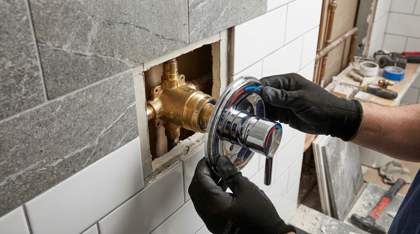 Quelles sont les principales différences entre les robinets thermostatiques encastrés et apparents pour les projets commerciaux ?