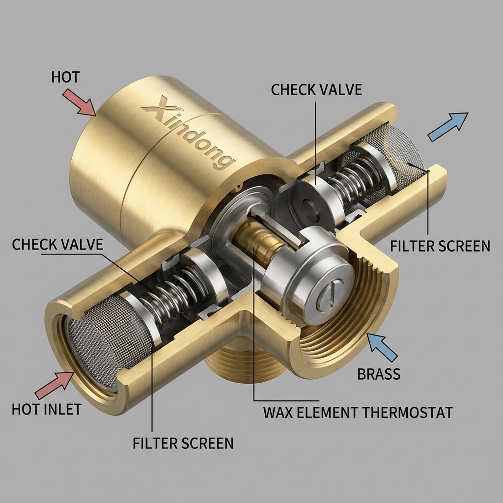 How to prevent cross-contamination in thermostatic mixing valves?